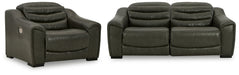 Center Line 2-Piece Sectional with Recliner Homeline Furniture