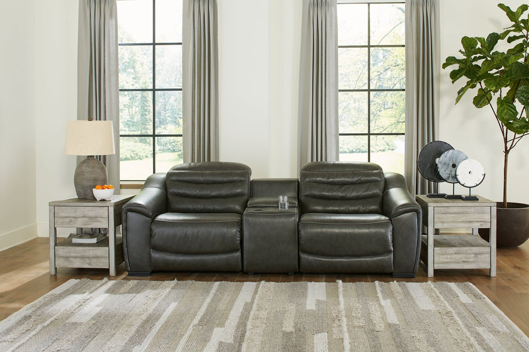 Center Line 3-Piece Sectional with Recliner Homeline Furniture