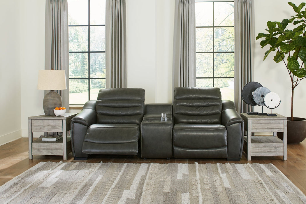 Center Line 3-Piece Sectional with Recliner Homeline Furniture