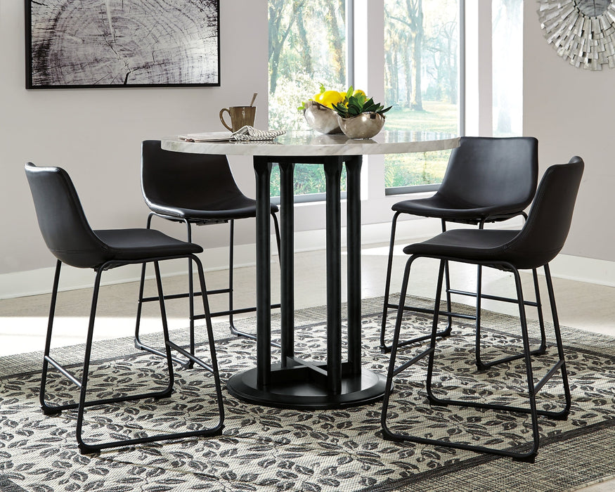 Centiar Counter Height Dining Table and 4 Barstools Homeline Furniture