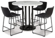 Centiar Counter Height Dining Table and 4 Barstools Homeline Furniture