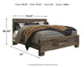 Derekson King Panel Bed with Mirrored Dresser, Chest and 2 Nightstands Homeline Furniture