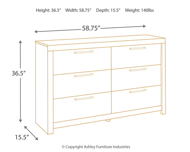 Derekson Six Drawer Dresser Homeline Furniture