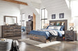 Drystan Full Bookcase Bed with 2 Storage Drawers with Mirrored Dresser, Chest and Nightstand Homeline Furniture
