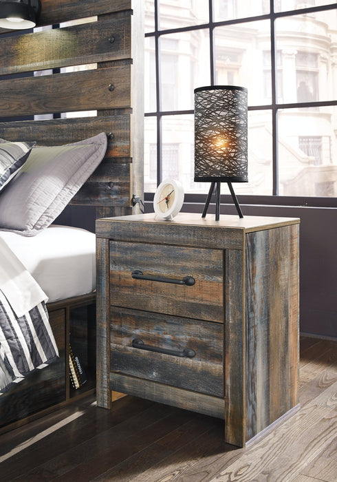 Drystan Full Bookcase Bed with Mirrored Dresser and 2 Nightstands Homeline Furniture