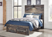 Drystan Full Panel Headboard with Mirrored Dresser Homeline Furniture