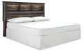 Drystan King/California King Bookcase Headboard with Mirrored Dresser and Chest Homeline Furniture