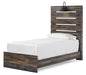 Drystan Twin Panel Bed with Mirrored Dresser and Chest Homeline Furniture