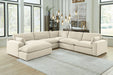 Elyza 5-Piece Sectional with Ottoman Homeline Furniture
