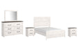 Gerridan Full Panel Bed with Mirrored Dresser and 2 Nightstands Homeline Furniture