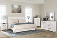 Gerridan King Panel Bed with Mirrored Dresser, Chest and 2 Nightstands Homeline Furniture