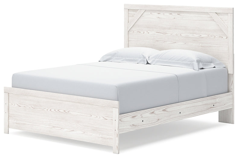 Gerridan Queen Panel Bed with Mirrored Dresser and Nightstand Homeline Furniture