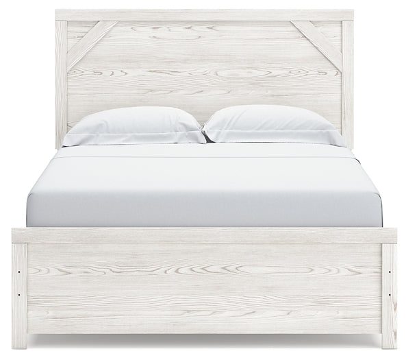 Gerridan Queen Panel Bed with Mirrored Dresser and Nightstand Homeline Furniture