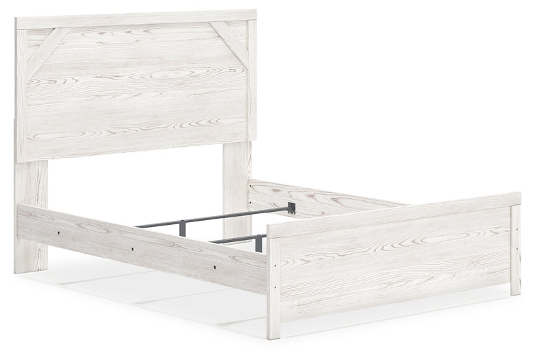 Gerridan Queen Panel Bed with Mirrored Dresser and Nightstand Homeline Furniture
