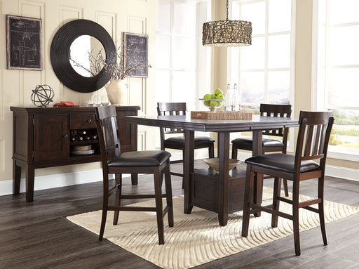 Haddigan Counter Height Dining Table and 4 Barstools with Storage Homeline Furniture