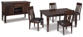 Haddigan Dining Table and 4 Chairs with Storage Homeline Furniture