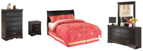 Huey Vineyard Full Sleigh Headboard with Mirrored Dresser, Chest and Nightstand Homeline Furniture