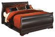Huey Vineyard Queen Sleigh Bed with Mirrored Dresser Homeline Furniture