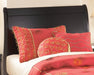 Huey Vineyard Twin Sleigh Headboard with Mirrored Dresser and Chest Homeline Furniture