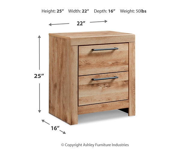 Hyanna Two Drawer Night Stand Homeline Furniture