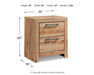 Hyanna Two Drawer Night Stand Homeline Furniture