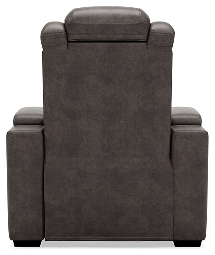 HyllMont PWR Recliner/ADJ Headrest Homeline Furniture