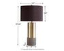 Jacek Metal Table Lamp (2/CN) Homeline Furniture