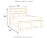 Juararo Queen Panel Bed with Mirrored Dresser Homeline Furniture