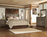 Juararo Queen Panel Headboard with Mirrored Dresser and 2 Nightstands Homeline Furniture