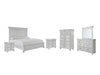 Kanwyn Queen Panel Bed with Mirrored Dresser, Chest and 2 Nightstands Homeline Furniture
