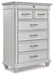 Kanwyn Queen Panel Bed with Mirrored Dresser and Chest Homeline Furniture