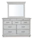 Kanwyn Queen Panel Bed with Storage with Mirrored Dresser, Chest and 2 Nightstands Homeline Furniture
