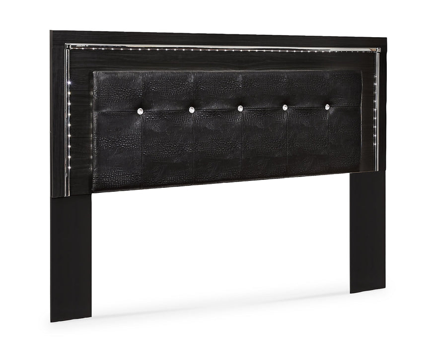 Kaydell King/California King Upholstered Panel Headboard with Mirrored Dresser Homeline Furniture