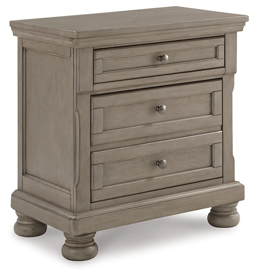 Lettner Queen Sleigh Bed with 2 Storage Drawers with Mirrored Dresser, Chest and 2 Nightstands Homeline Furniture