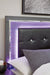 Lodanna Full Panel Bed with 2 Storage Drawers with Mirrored Dresser Homeline Furniture