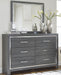 Lodanna Full Panel Bed with 2 Storage Drawers with Mirrored Dresser and Chest Homeline Furniture