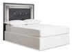 Lodanna Queen/Full Upholstered Panel Headboard with Mirrored Dresser and Chest Homeline Furniture