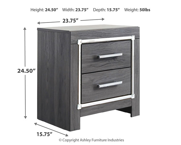 Lodanna Two Drawer Night Stand Homeline Furniture