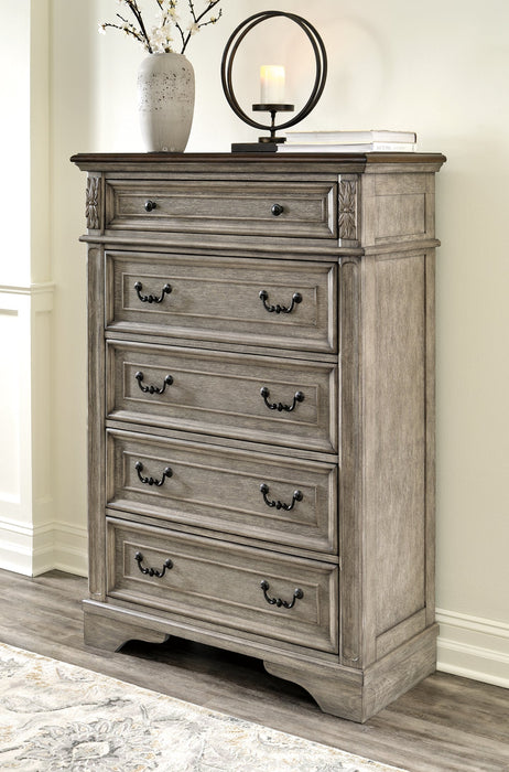 Lodenbay California King Panel Bed with Mirrored Dresser, Chest and Nightstand Homeline Furniture