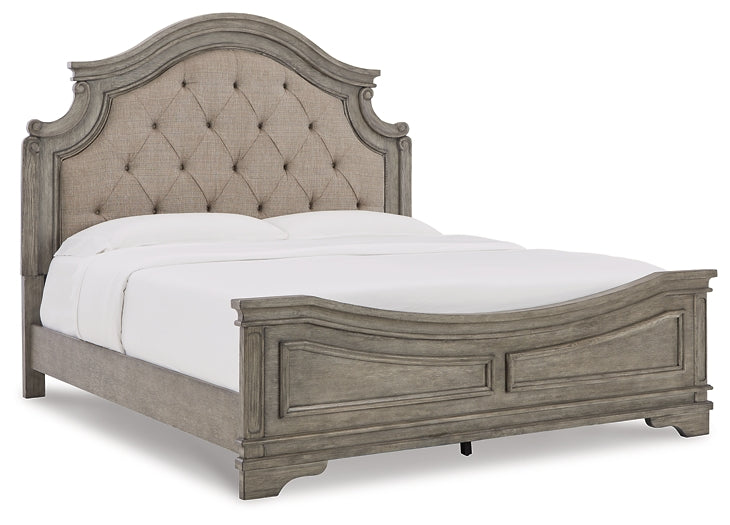 Lodenbay California King Panel Bed with Mirrored Dresser, Chest and Nightstand Homeline Furniture
