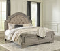 Lodenbay California King Panel Bed with Mirrored Dresser and 2 Nightstands Homeline Furniture