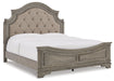 Lodenbay California King Panel Bed with Mirrored Dresser and 2 Nightstands Homeline Furniture