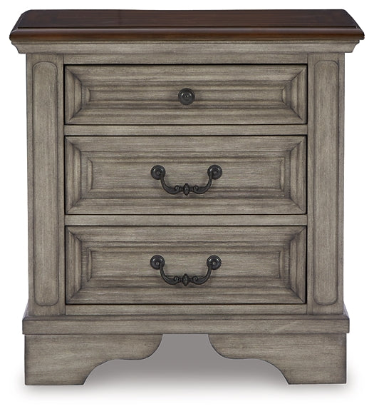 Lodenbay California King Panel Bed with Mirrored Dresser and 2 Nightstands Homeline Furniture