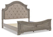 Lodenbay California King Panel Bed with Mirrored Dresser and Chest Homeline Furniture