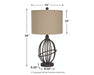 Manasa Metal Table Lamp (1/CN) Homeline Furniture