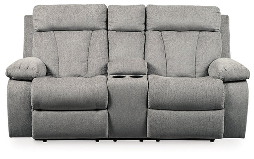 Mitchiner DBL Rec Loveseat w/Console Homeline Furniture