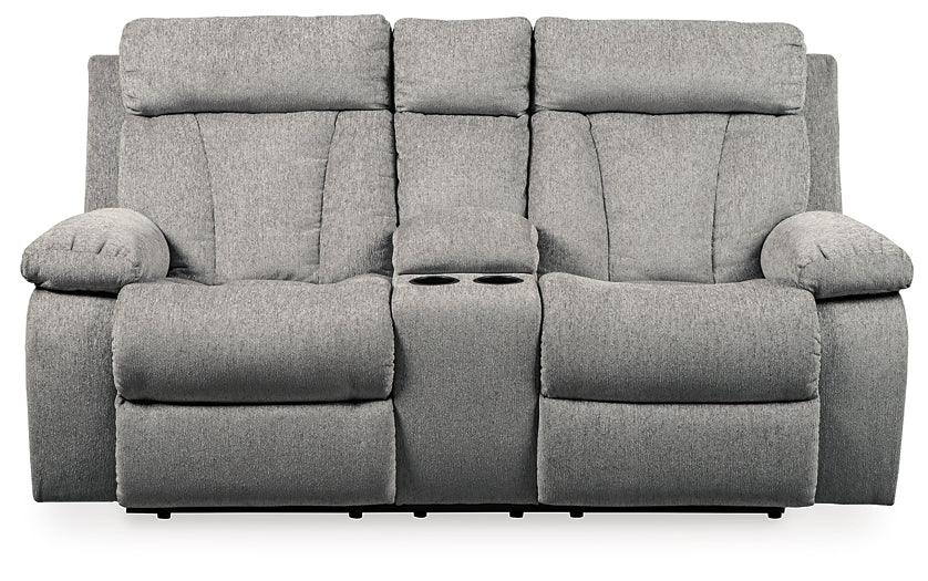 Mitchiner DBL Rec Loveseat w/Console Homeline Furniture