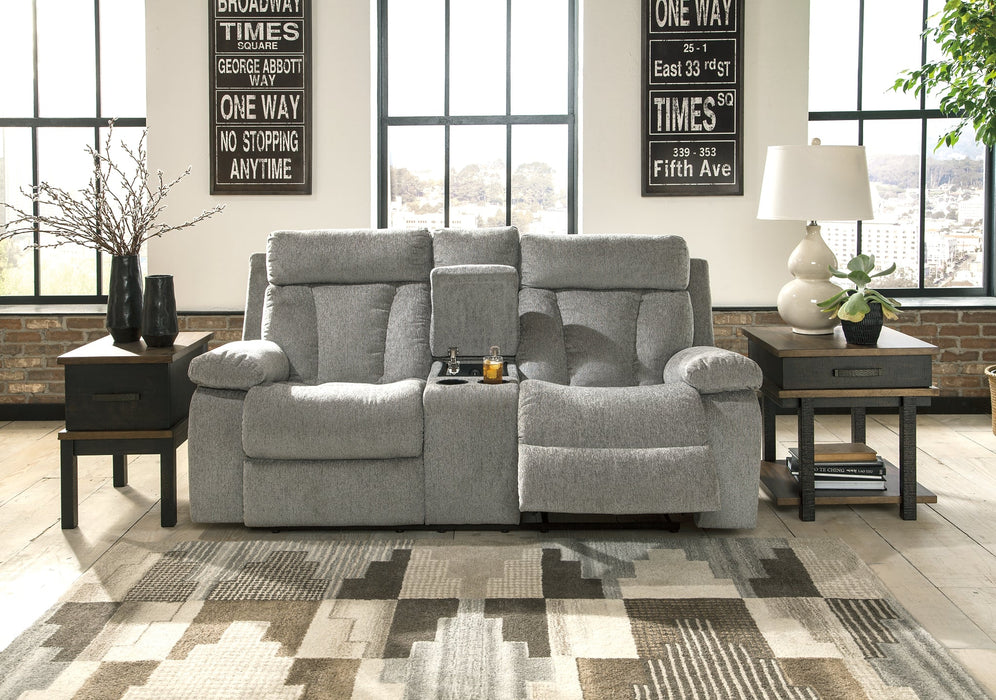 Mitchiner DBL Rec Loveseat w/Console Homeline Furniture