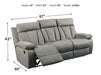 Mitchiner REC Sofa w/Drop Down Table Homeline Furniture