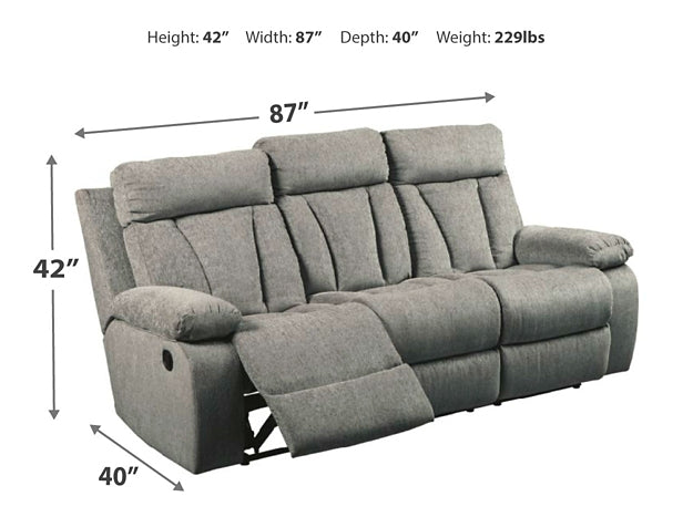 Mitchiner REC Sofa w/Drop Down Table Homeline Furniture